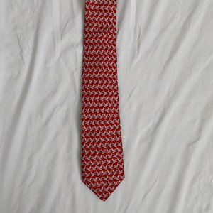 Salvatore Ferragamo Flying Bird Red Tie